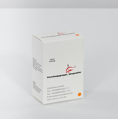 0,25x25mm Kupferwendelgriff-Akupunkturnadelverpackung der Forschungsgruppe Akupunktur (Inhalt: 100 Akupunkturnadeln)